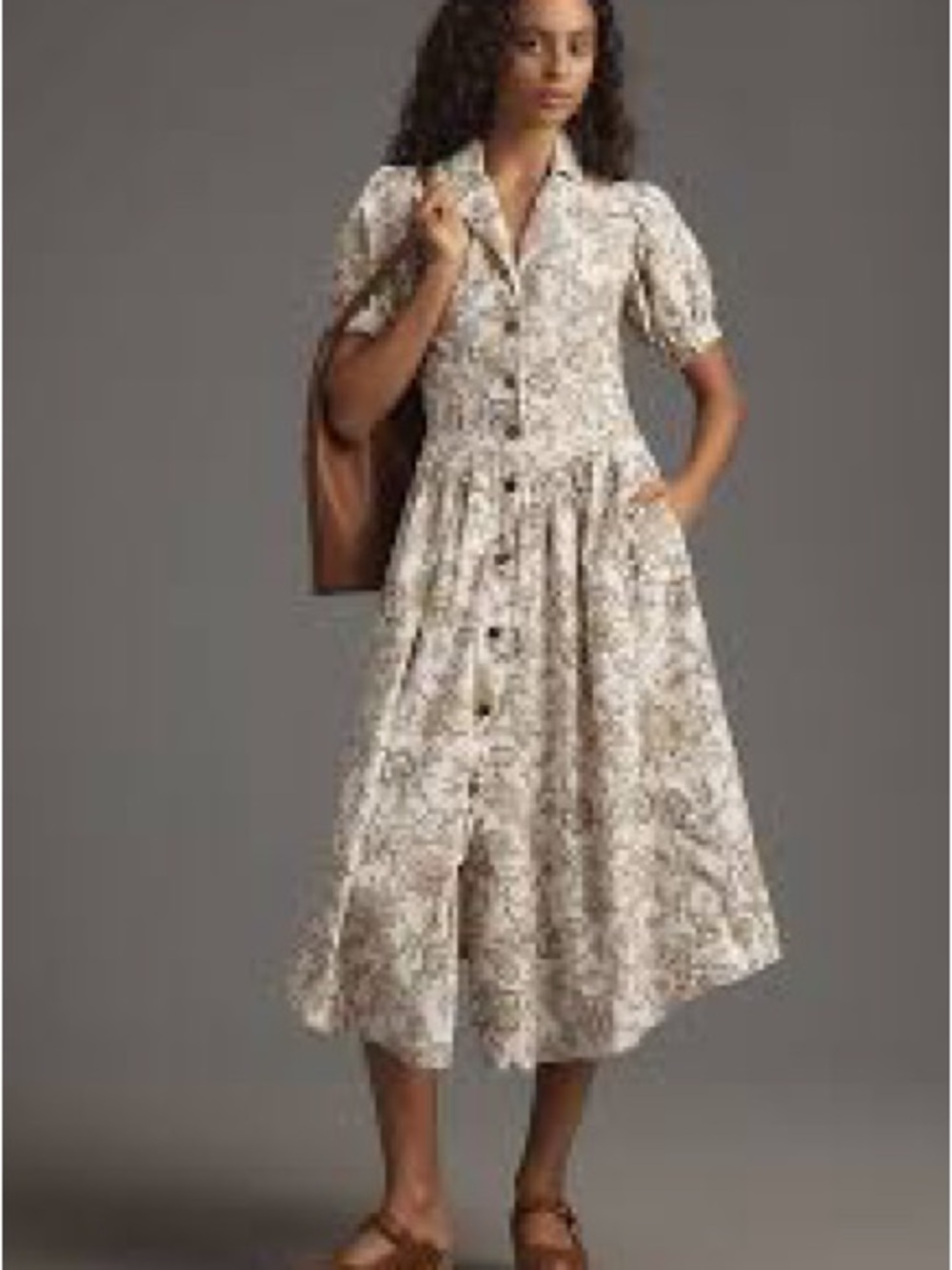 NWT Anthropologie Pilcro Fitted Corduroy Midi Shirt Dress Button Down Sz 12/14